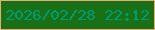 文字の大きさ：3、枠の色：e8ac74、背景の色：187017、文字の色：009c73 無料ブログパーツのブログ時計