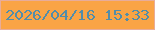 文字の大きさ：1、枠の色：e8ac99、背景の色：faa445、文字の色：528daa 無料ブログパーツのブログ時計