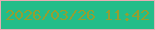 文字の大きさ：4、枠の色：e8acb4、背景の色：23bd89、文字の色：949e31 無料ブログパーツのブログ時計