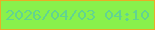 文字の大きさ：5、枠の色：e8ae27、背景の色：89f14c、文字の色：62d490 無料ブログパーツのブログ時計