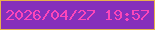 文字の大きさ：3、枠の色：e8b14c、背景の色：862fbb、文字の色：fc46ba 無料ブログパーツのブログ時計