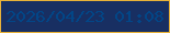 文字の大きさ：2、枠の色：e8b239、背景の色：182f62、文字の色：024687 無料ブログパーツのブログ時計