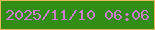 文字の大きさ：3、枠の色：e8b65c、背景の色：318d14、文字の色：c77ec4 無料ブログパーツのブログ時計