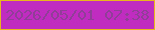 文字の大きさ：4、枠の色：e8b71e、背景の色：c02cc0、文字の色：903e97 無料ブログパーツのブログ時計