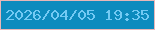 文字の大きさ：3、枠の色：e8b7b8、背景の色：0d8bbe、文字の色：73caf4 無料ブログパーツのブログ時計