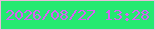 文字の大きさ：3、枠の色：e8bbda、背景の色：25e971、文字の色：d661f3 無料ブログパーツのブログ時計