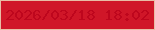 文字の大きさ：5、枠の色：e8bca5、背景の色：d01628、文字の色：be061d 無料ブログパーツのブログ時計