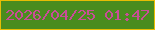 文字の大きさ：3、枠の色：e8bd04、背景の色：4a8c1e、文字の色：c94d97 無料ブログパーツのブログ時計
