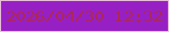 文字の大きさ：1、枠の色：e8bdd9、背景の色：9720c5、文字の色：ad2757 無料ブログパーツのブログ時計