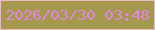 文字の大きさ：5、枠の色：e8bec4、背景の色：a4994d、文字の色：e285e1 無料ブログパーツのブログ時計