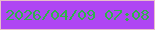 文字の大きさ：3、枠の色：e8becb、背景の色：af46f3、文字の色：30b24b 無料ブログパーツのブログ時計