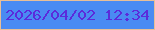 文字の大きさ：3、枠の色：e8bf97、背景の色：4a8bf2、文字の色：5b2bdb 無料ブログパーツのブログ時計