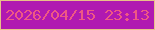 文字の大きさ：4、枠の色：e8c089、背景の色：b019b1、文字の色：ef5884 無料ブログパーツのブログ時計