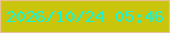 文字の大きさ：2、枠の色：e8c092、背景の色：c9c50d、文字の色：1bf2d3 無料ブログパーツのブログ時計