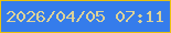 文字の大きさ：1、枠の色：e8c20f、背景の色：357ceb、文字の色：dcd298 無料ブログパーツのブログ時計