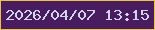 文字の大きさ：3、枠の色：e8c346、背景の色：481c5e、文字の色：d2d5ee 無料ブログパーツのブログ時計