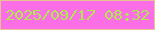 文字の大きさ：4、枠の色：e8c392、背景の色：fb6ee6、文字の色：b1e74f 無料ブログパーツのブログ時計