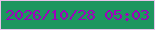 文字の大きさ：2、枠の色：e8c4eb、背景の色：1d965f、文字の色：9e01bc 無料ブログパーツのブログ時計