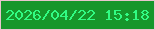 文字の大きさ：4、枠の色：e8c5ce、背景の色：16962b、文字の色：31fb83 無料ブログパーツのブログ時計