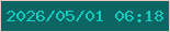 文字の大きさ：2、枠の色：e8c7be、背景の色：0c6463、文字の色：0fcdbf 無料ブログパーツのブログ時計