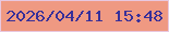 文字の大きさ：2、枠の色：e8c7df、背景の色：ef9982、文字の色：383099 無料ブログパーツのブログ時計