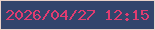 文字の大きさ：3、枠の色：e8d2c9、背景の色：32456c、文字の色：df3c71 無料ブログパーツのブログ時計