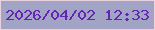 文字の大きさ：3、枠の色：e8d2de、背景の色：a2a4c5、文字の色：6524b3 無料ブログパーツのブログ時計