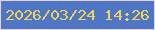 文字の大きさ：2、枠の色：e8d2ec、背景の色：4f76c5、文字の色：f1d25e 無料ブログパーツのブログ時計