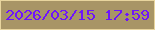 文字の大きさ：1、枠の色：e8d59e、背景の色：a89566、文字の色：6e13fd 無料ブログパーツのブログ時計