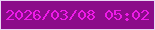文字の大きさ：5、枠の色：e8d6f2、背景の色：8b0b89、文字の色：ee1be8 無料ブログパーツのブログ時計
