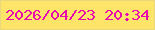 文字の大きさ：3、枠の色：e8d77b、背景の色：ffe46a、文字の色：ea0baf 無料ブログパーツのブログ時計