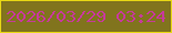 文字の大きさ：2、枠の色：e8d814、背景の色：81741d、文字の色：c73a9a 無料ブログパーツのブログ時計