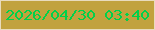 文字の大きさ：4、枠の色：e8dbbd、背景の色：c1a23e、文字の色：00d14b 無料ブログパーツのブログ時計