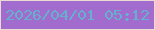 文字の大きさ：5、枠の色：e8dbd3、背景の色：a26bce、文字の色：63b1cc 無料ブログパーツのブログ時計