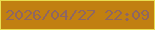 文字の大きさ：4、枠の色：e8de51、背景の色：c18011、文字の色：8e6663 無料ブログパーツのブログ時計