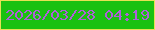 文字の大きさ：3、枠の色：e8e154、背景の色：1ac111、文字の色：ae60d9 無料ブログパーツのブログ時計