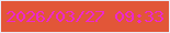 文字の大きさ：4、枠の色：e8eaf5、背景の色：e25638、文字の色：ee28cd 無料ブログパーツのブログ時計