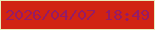 文字の大きさ：3、枠の色：e8ebbb、背景の色：d12313、文字の色：941b67 無料ブログパーツのブログ時計