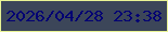 文字の大きさ：3、枠の色：e8f394、背景の色：3c4659、文字の色：030073 無料ブログパーツのブログ時計