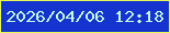 文字の大きさ：4、枠の色：e8f956、背景の色：1433cf、文字の色：c3f8e2 無料ブログパーツのブログ時計