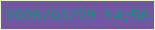 文字の大きさ：2、枠の色：e8f9bf、背景の色：7157a3、文字の色：189277 無料ブログパーツのブログ時計