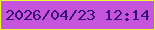 文字の大きさ：2、枠の色：e8fd33、背景の色：c654dc、文字の色：371273 無料ブログパーツのブログ時計
