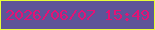 文字の大きさ：4、枠の色：e8fd38、背景の色：5e5498、文字の色：e31275 無料ブログパーツのブログ時計