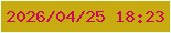 文字の大きさ：4、枠の色：e8feec、背景の色：c8ab10、文字の色：c80a57 無料ブログパーツのブログ時計