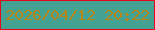 文字の大きさ：2、枠の色：e9051a、背景の色：44a293、文字の色：b9861a 無料ブログパーツのブログ時計