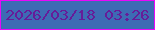 文字の大きさ：2、枠の色：e907fa、背景の色：3d6bb4、文字の色：661c99 無料ブログパーツのブログ時計