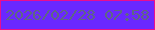 文字の大きさ：1、枠の色：e90d90、背景の色：6a28ff、文字の色：5e6685 無料ブログパーツのブログ時計