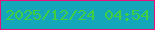 文字の大きさ：4、枠の色：e9137c、背景の色：13a7b9、文字の色：40ce43 無料ブログパーツのブログ時計