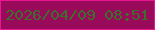 文字の大きさ：3、枠の色：e91691、背景の色：990a5a、文字の色：3a6f2c 無料ブログパーツのブログ時計