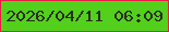 文字の大きさ：1、枠の色：e91c44、背景の色：53d01c、文字の色：282d1b 無料ブログパーツのブログ時計